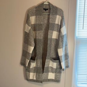 Banana Republic plaid cardigan heavy M/L